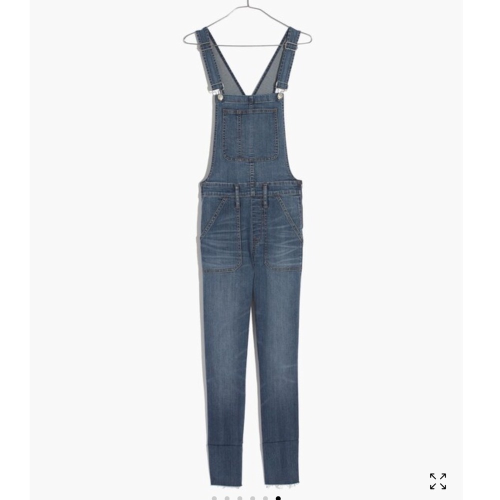 Madewell Skinny Overalls with Raw Hem Size XSmall Kemp Wash‎ Style H5926